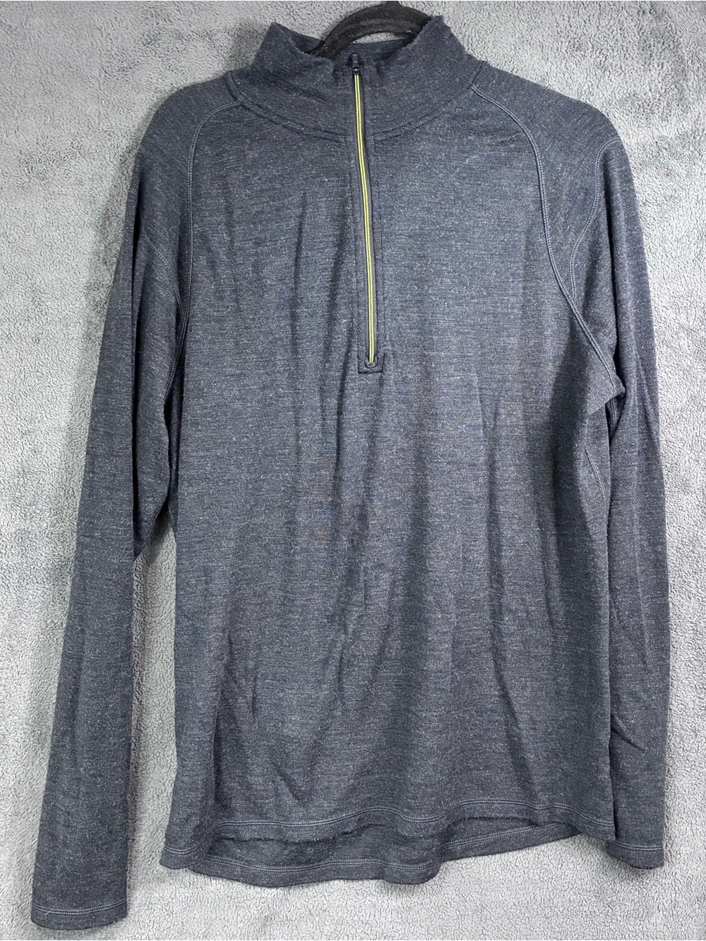 Smartwool Mens XL Quarter Zip Pullover Merino Wool Charcoal Gray”